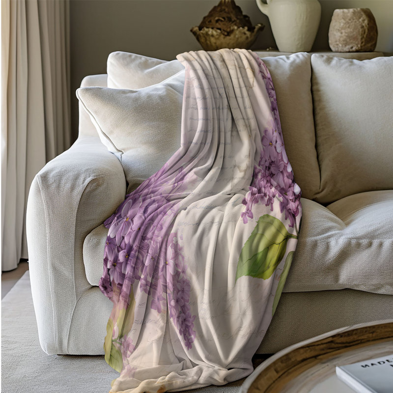 Machine Printed Throw Blanket, Queen