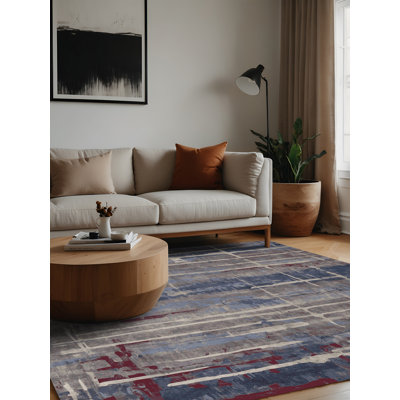 Tapis mauve lavable à la machine