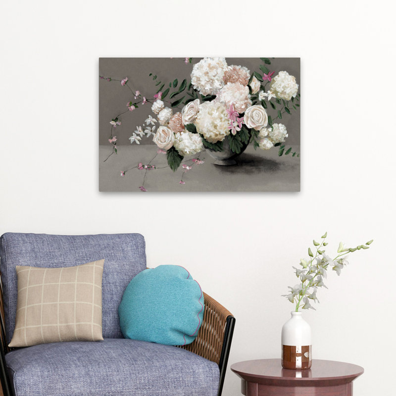 Fleurs et roses, fleurs intemporelles, H 16 po x l 24 po