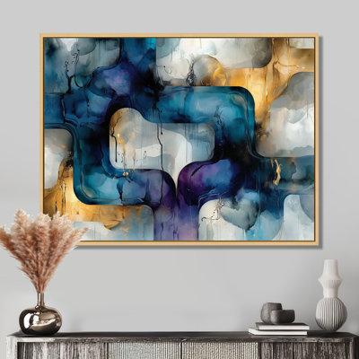 Art mural Marchan Aquaprismatic Maze Of Liquid Reflections II - Abstract Modern Shapes