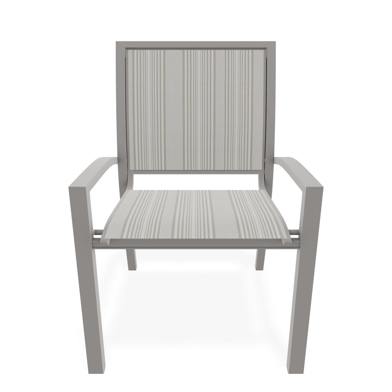 Kendall Outdoor Dining Chair, Warm Gray, Harbor