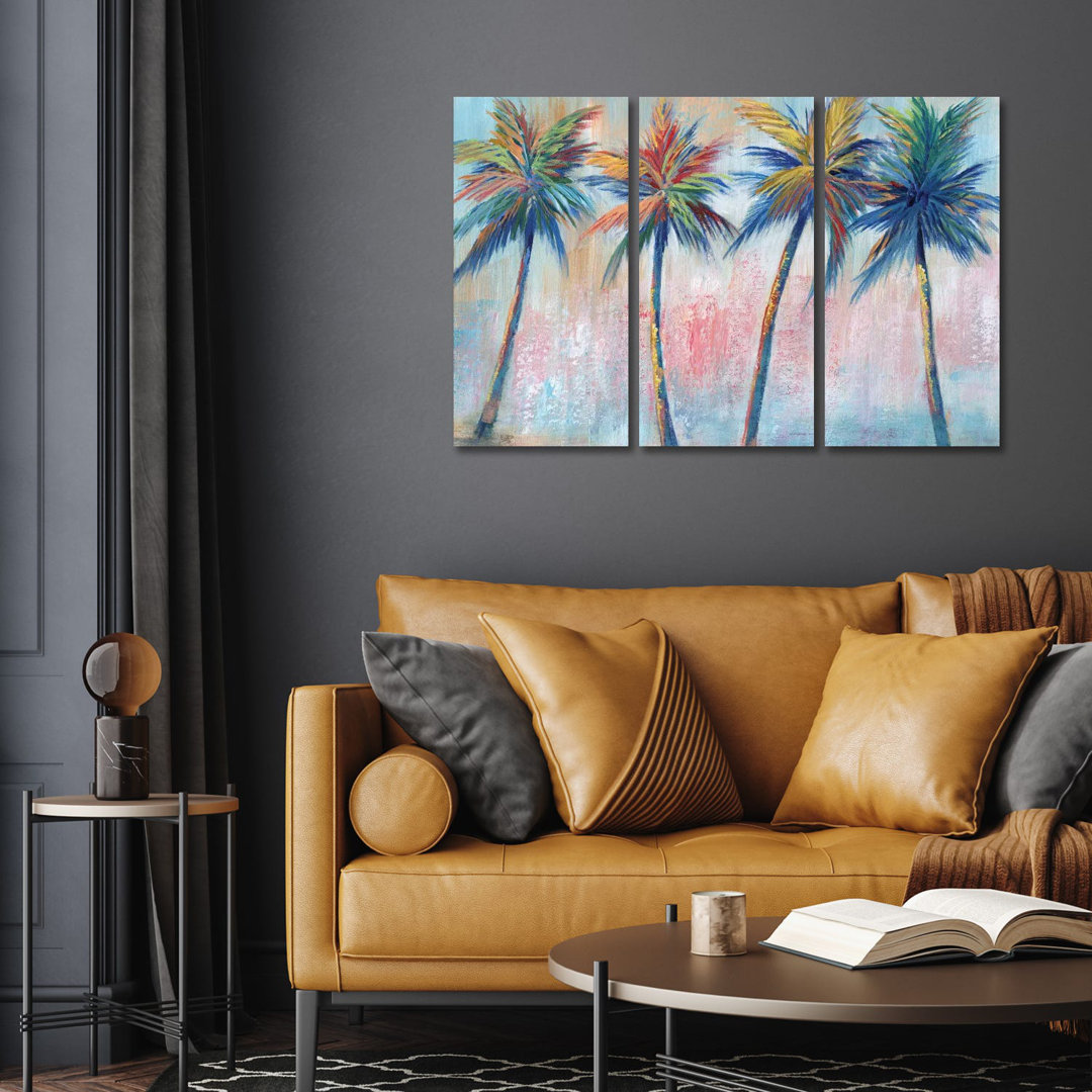 Color Pop Palms von Nan - Galerie-verpackte Leinwand Giclée