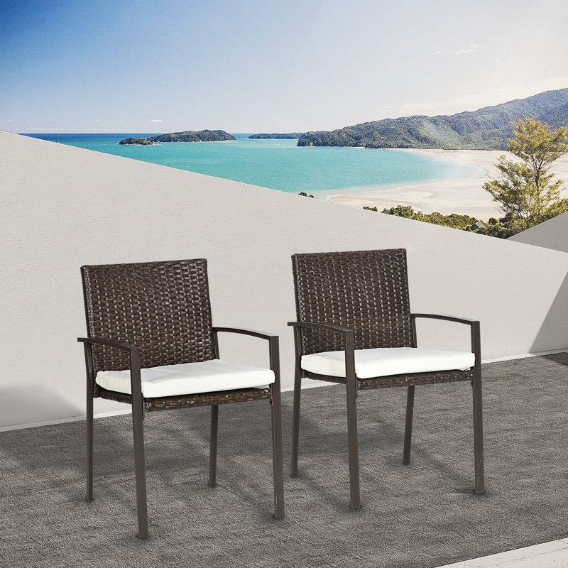 Chaise de patio avec coussin Ruslana