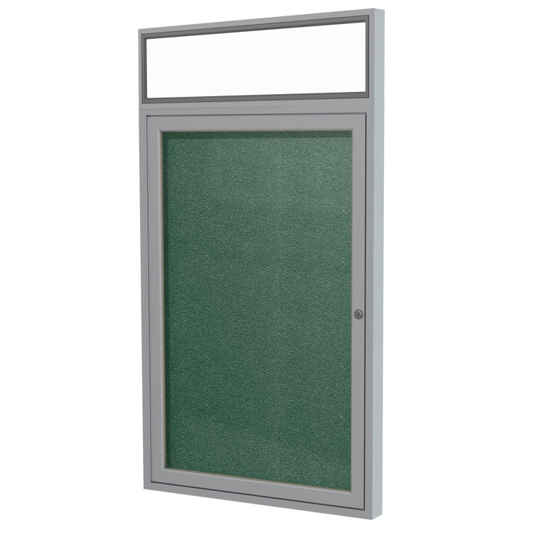 Ghent Enclosed Cabinet Vinyl Small - 2' - 4' Bulletin Board