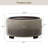 Caysey 30.1" W Upholstered Round Storage Ottoman with Wooden Tray-1954654316