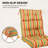 Outdoor Replacement Cushion Set Deep Seating High Back Seat / Back Cushions with Ties (Set of 2)-971156643