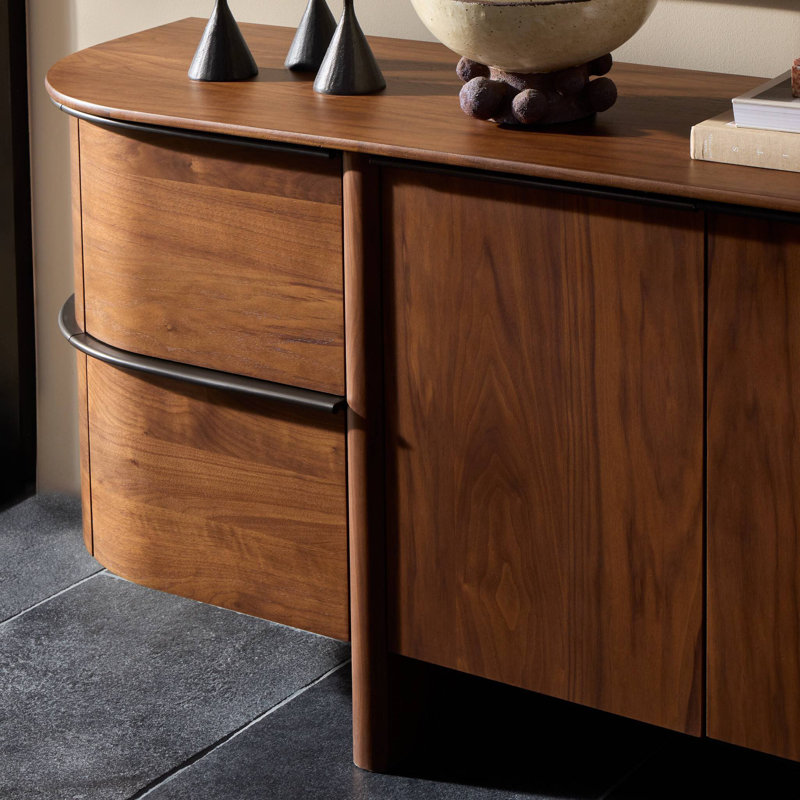 Theo Sideboard-Dark Brown Walnut Veneer