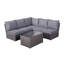 Ensemble de conversation de terrasse pour 4 personnes avec coussins entièrement assemblé-1315173810