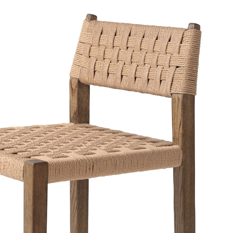 Hamlin Stool-Double Twisted Paper Cord, Bar Stool (30" Seat Height)