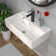 Kichae 21"x12'' White Ceramic Rectangular Wall Mount Bathroom Sink with Overflow