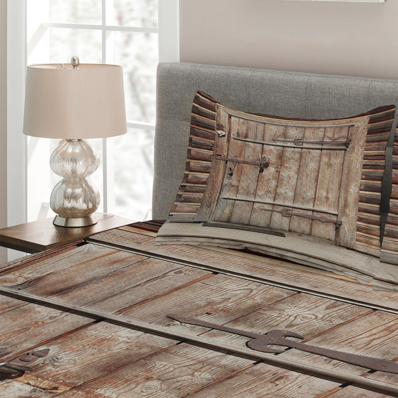 Rustic Polyester Striped Coverlet
