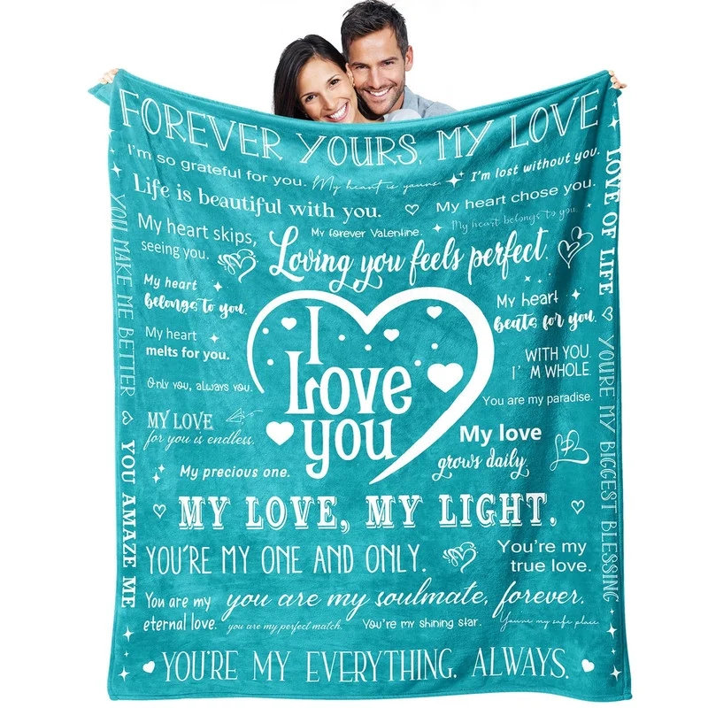 Couverture pour la Saint-Valentin Cadeaux pour hommes Valentines 60 "X80" I Love You, L 80 po x l 60 po