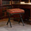 Stool/Chair,1Pcs,BROWN Leather,Metal Leg,40.5X33.5X44.5Cm-494668037