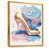Toile avec cadre flottant or