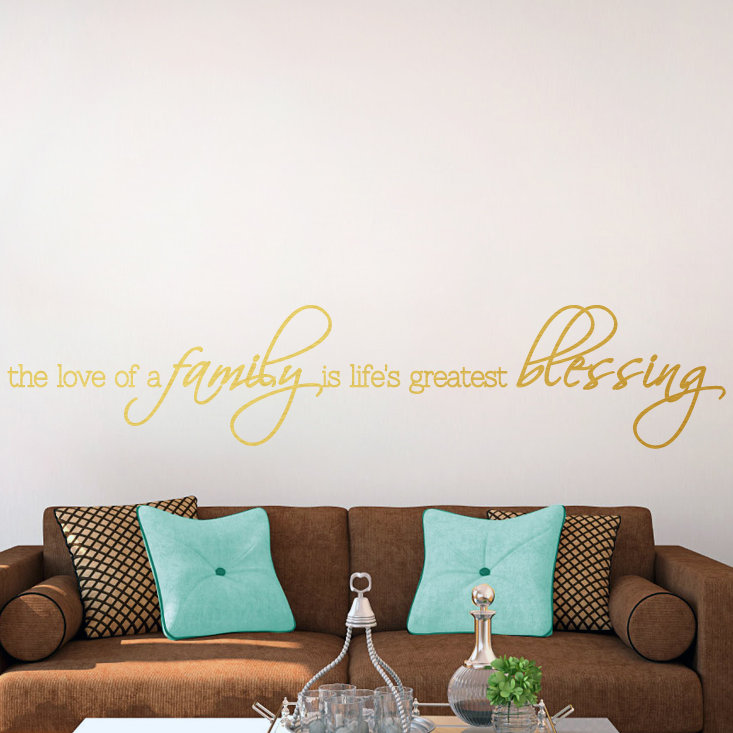 Décalcomanie murale « love of a family », Or