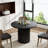 Pedestal Elegant Wood Texture Round Dining Table-483467933-483467934