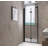 Bifold Shower Door, 1/4"(6Mm) Tempered Glass, Matte Black Aluminum Frame, Explosion Proof Film