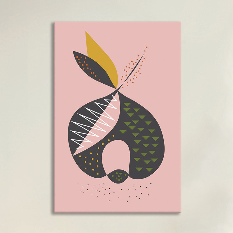 « pomme », impression sur toile tendue, H 60 po x l 40po x P 1,5 po, Toile tendue, Pas de tapis