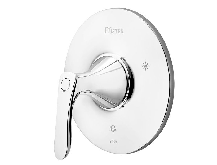 Garniture de robinet de douche et de baignoire à 1 poignée seulement Weller, Chrome poli