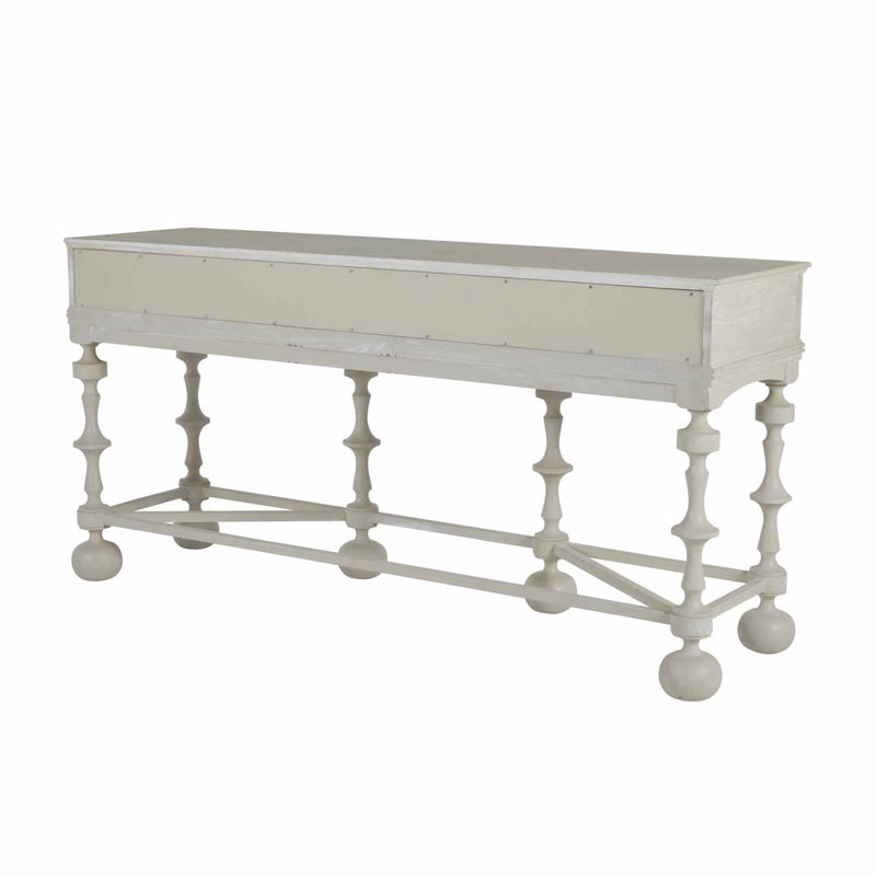 Arrington 76" Console Table, Cerused White