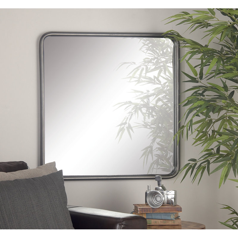 Vogler Metal Square Wall Mirror