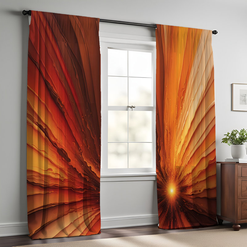 Paire de rideaux semi-transparents Elaney, L 20 po x L 82 po