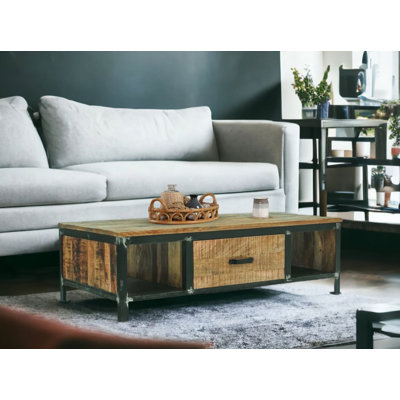 Solid Wood Coffee Table with Storage