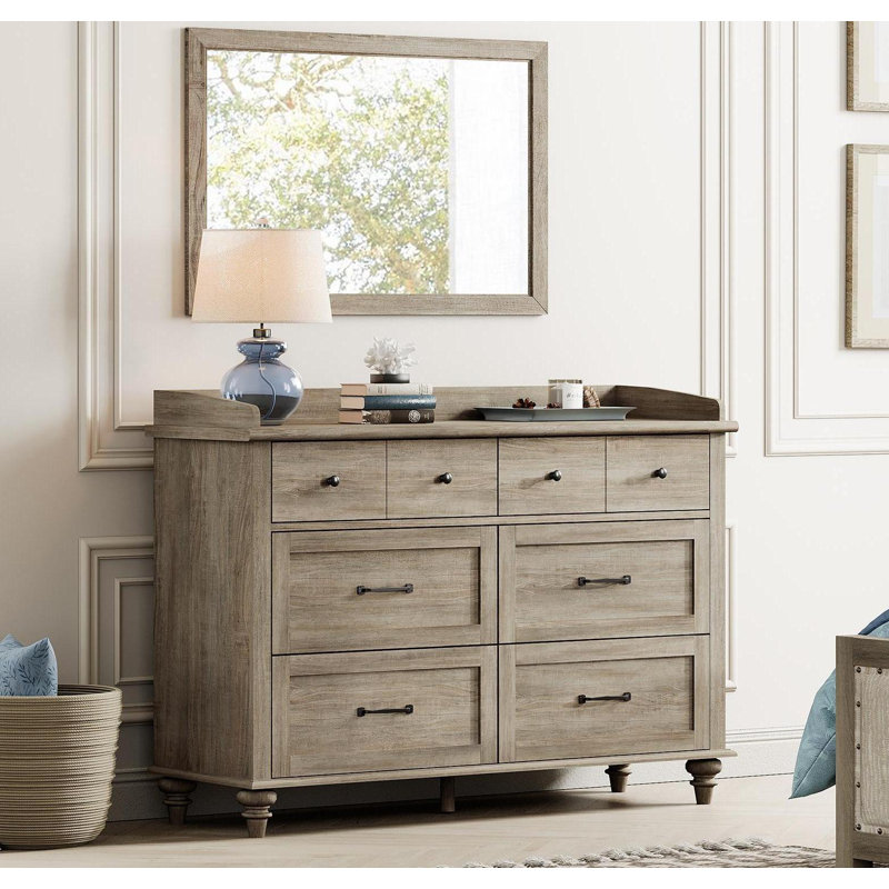 Allyssa 6 Drawer 47.2" W Dresser, Grey