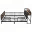Base de lit plateforme en métal avec tête de lit tapissier et rangement-611235924-611235931