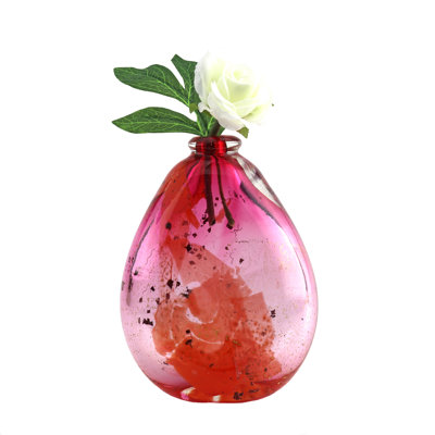 Artemis European Art Glass Vase Ruby