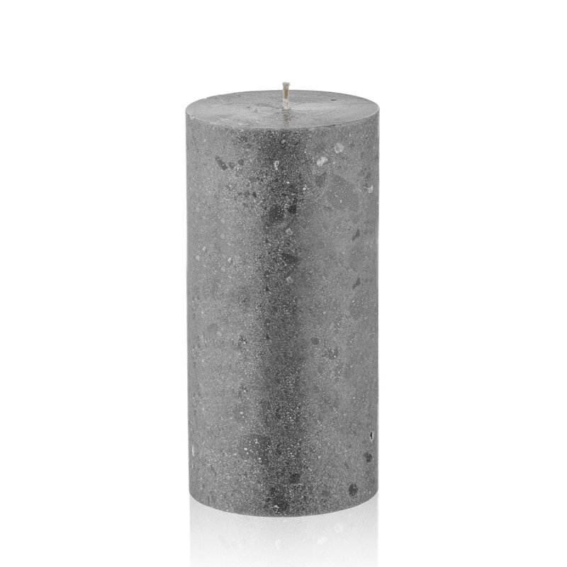 Bougie cylindrique sans parfum, Anthracite