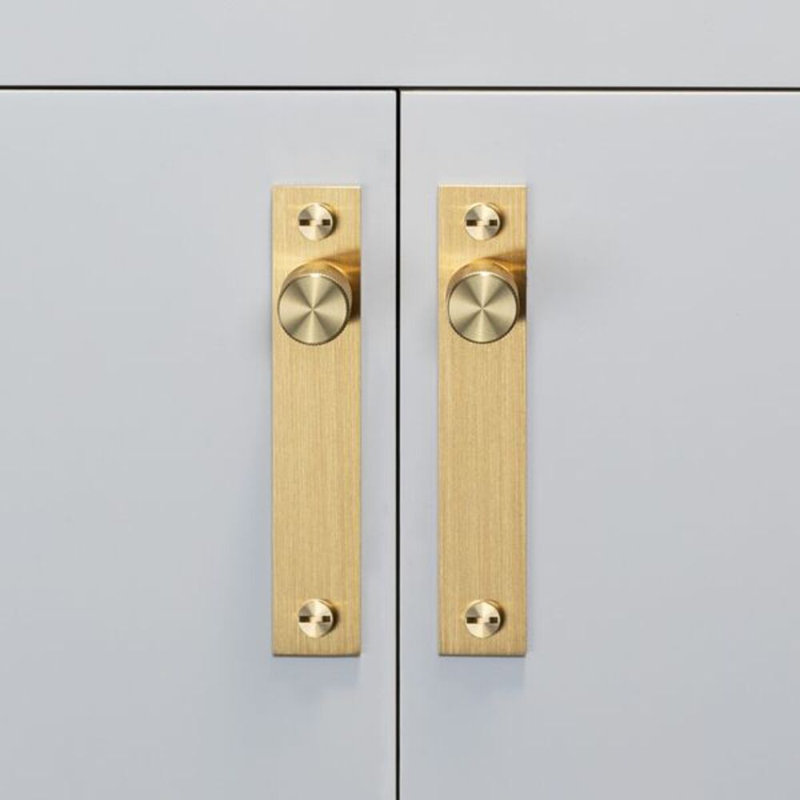 Poignée de meuble / plaque / croix, Laiton
