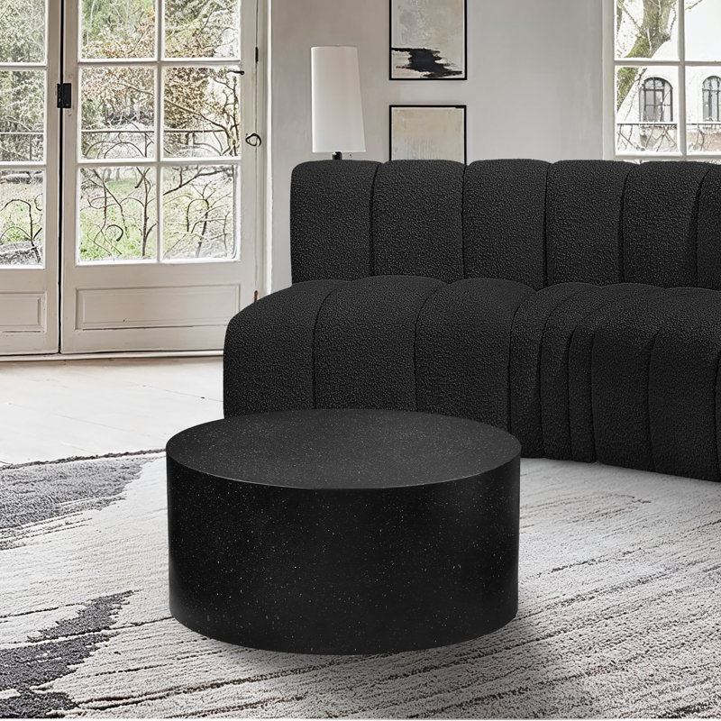 Terrazzo Iron Solid Coffee Table, Terrazo Black