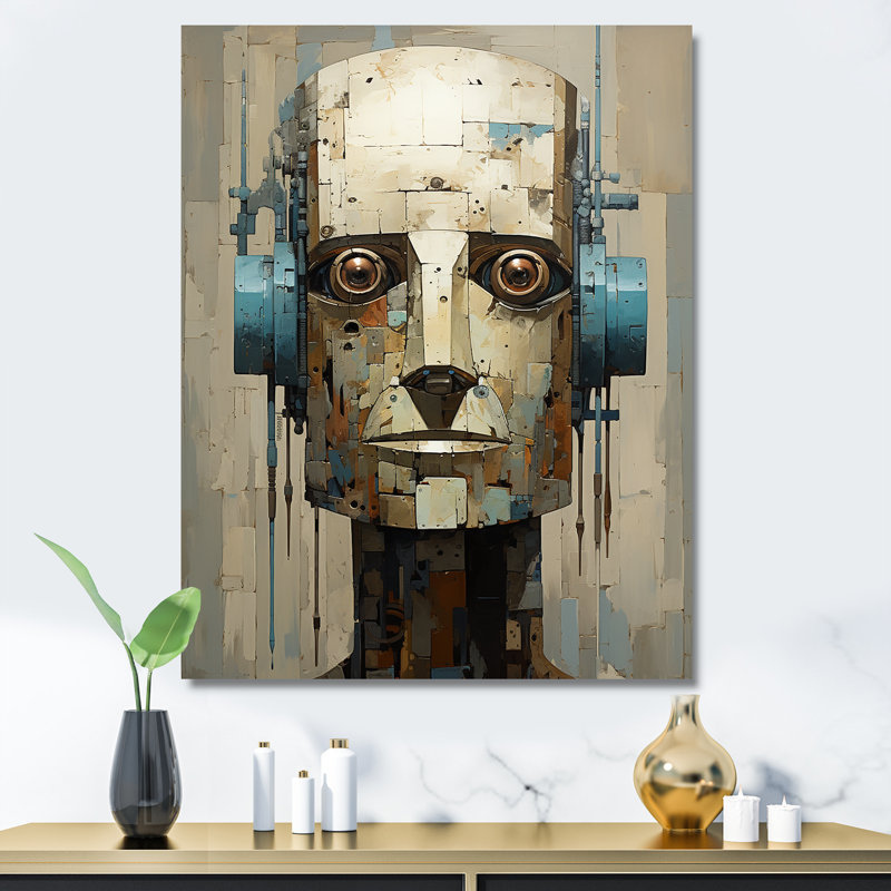 «The Art Of Robotics I» sur toile, H 32 po x l 16 po x P 1 po, Toile tendue