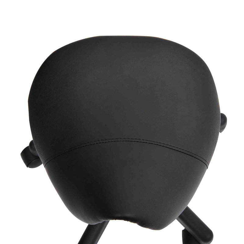 Tabouret à roulettes noir, hauteur réglable, similicuir ergonomique pour une expérience agréable en spa, salon, massage, tabouret de bureau avec siège, spas, salons, massages, bureaux,