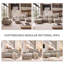 Causeuse rembourrée Mid-Century avec pieds en bois-389006989