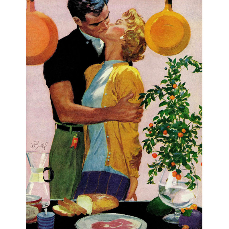 «Vintage Fashion Man with a Past», reproduction d'art sur toile tendue, H 31 po x l 24 po x P 1,5 po