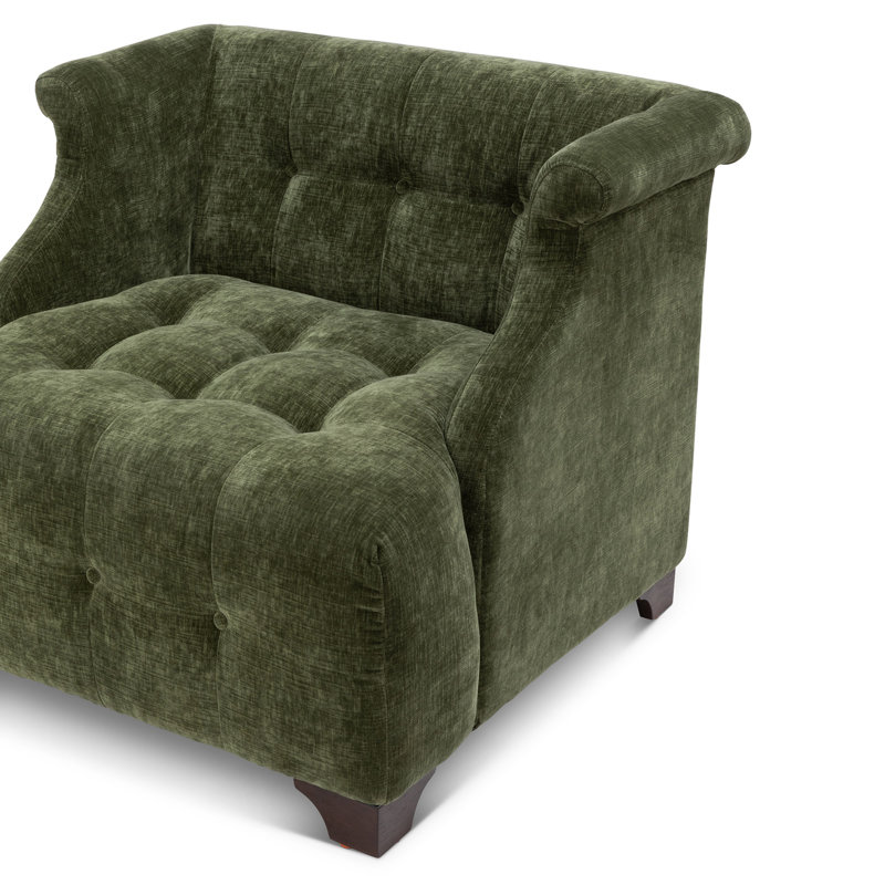 Scroll Arm Occasional Chair, Mocha, Moss