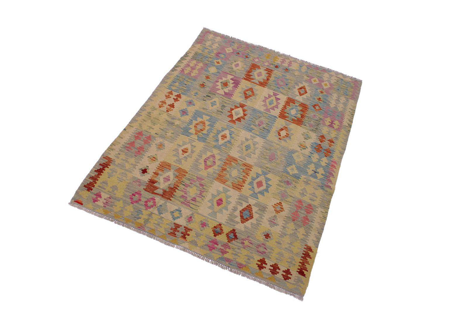 Isabelline Madee Geometric Handmade Rectangle 5' x 6'6" Wool Area Rug ...