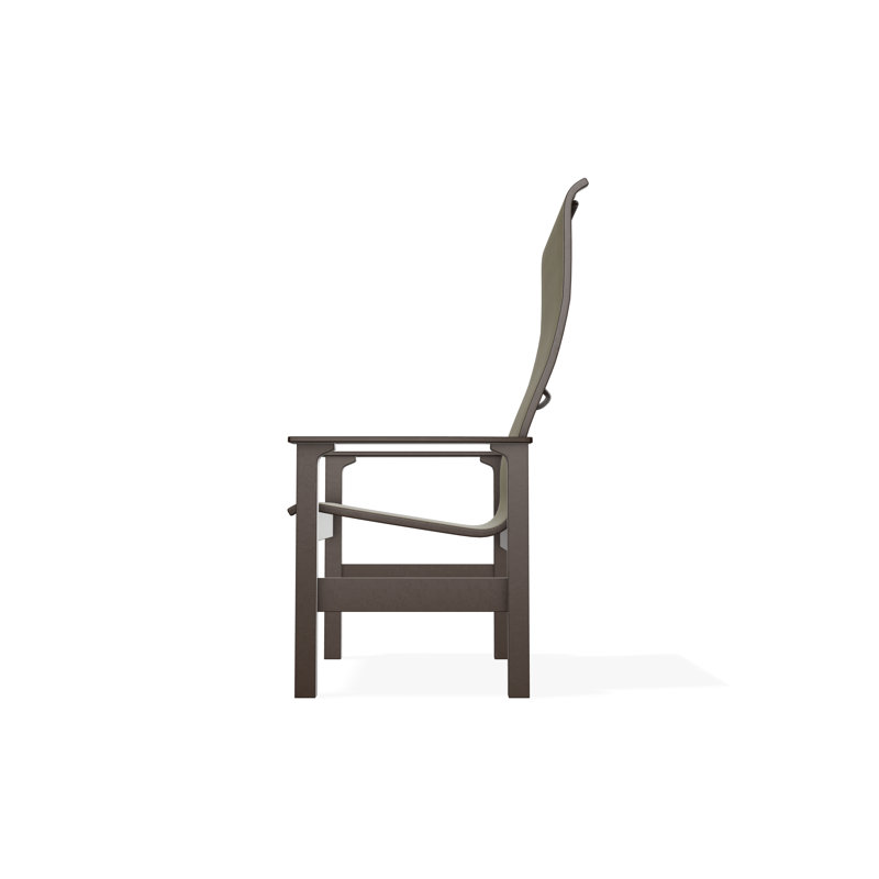Leeward Polymer Outdoor Lounge Chair, Kona, Elevation Stone