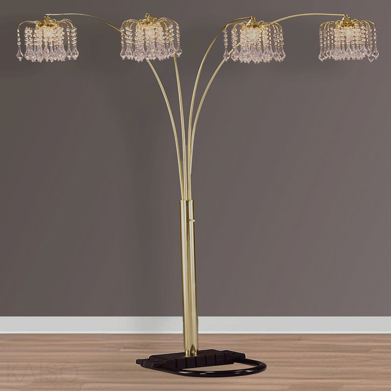 Lampe de salle à manger à arc en forme de demi-lune en forme de demi-lune de style moderne et luxueux avec 1 tige moderne
