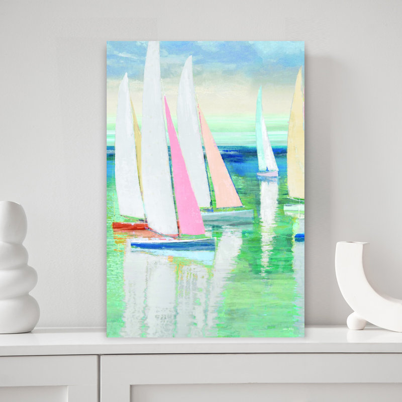 Art contemporain bord de mer, H 18 po x l 12 po