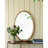 24" X 36" Oval Wall Mirror With Wood Frame, Farmhouse Wood Mirror For Bathroom Entryway Console Lean Against Wall