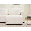 En forme de L d'inspiration scandinave à 3 sièges avec coussins décoratifs, matériau en laine, méridienne réversible, laine d'angle beige, design, coussins moelleux-1657439378