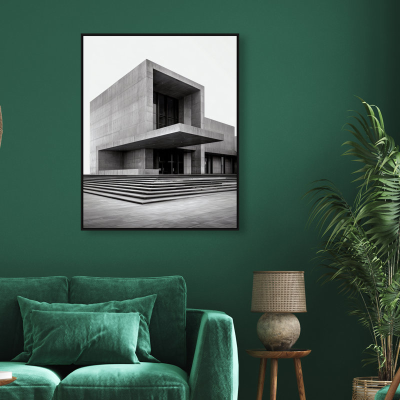 Structural Solitude Architecture Canvas Print by Oliver Gal, Black Frame, 16 x 20, 31"H x 37"W, Black Floater Frame