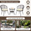 Chaise et table de patio pour l'extérieur