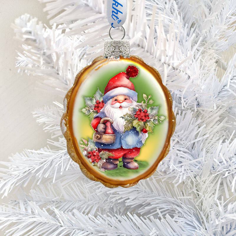 4'' Glass Hanging Figurine Ornament
