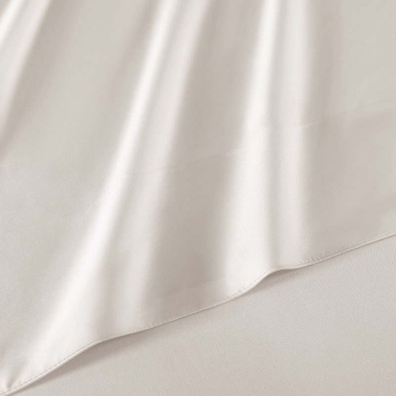 Silken Sateen TENCEL Sheet Set, Ivory, Queen Sheet Set with 2 Pillowcases