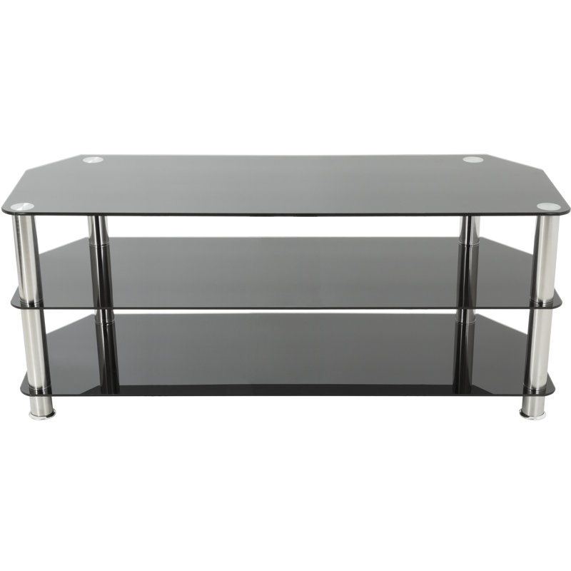 Meuble télé pour téléviseur de 60 po ou moins, Argent noir, 39.37"