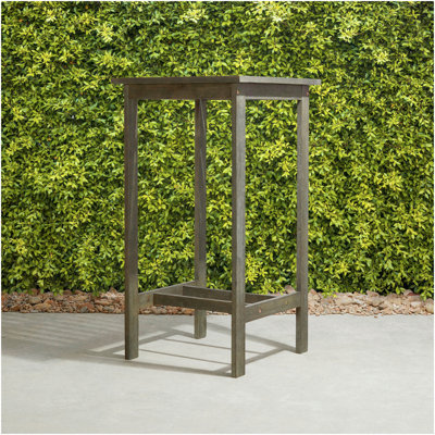 Emilio Grey-Washed Farmhouse Wood Bar Table